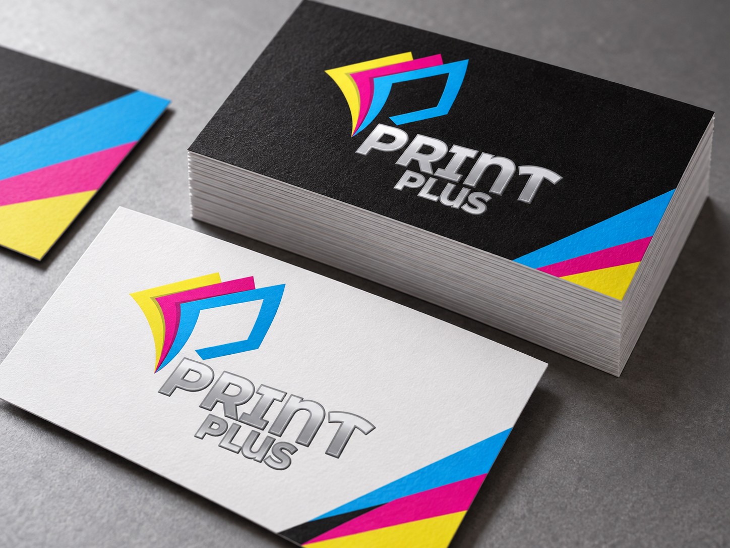 Muestra visual de tarjetas de presentación Print Plus